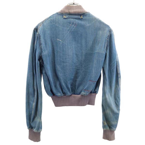 Levi's リーバイス 00s ユーロリーバイス チュニジア製   3200-1144 ノーカラー ジップ デニムジャケット S Gジャン レディース