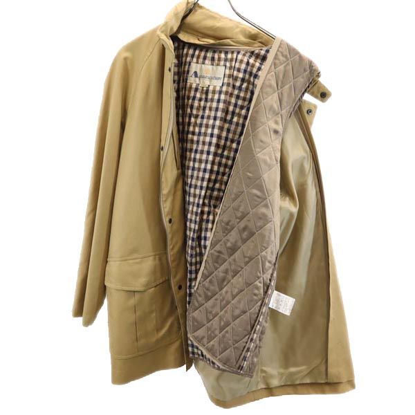 Aquascutum アクアスキュータム 日本製 2WAY ステンカラーコート M ベージュ系 中綿ライナー付き メンズ