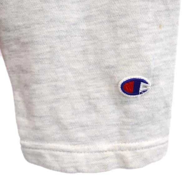 Champion チャンピオン 90s 青タグ オールド バック プリント 長袖 トレーナー M グレー スウェット メンズ