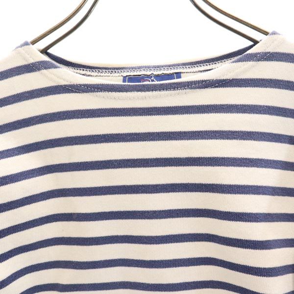 SAINT JAMES セントジェームス フランス製 ボーダー 長袖 Tシャツ 6anｓ ネイビー系 ロンT キッズ