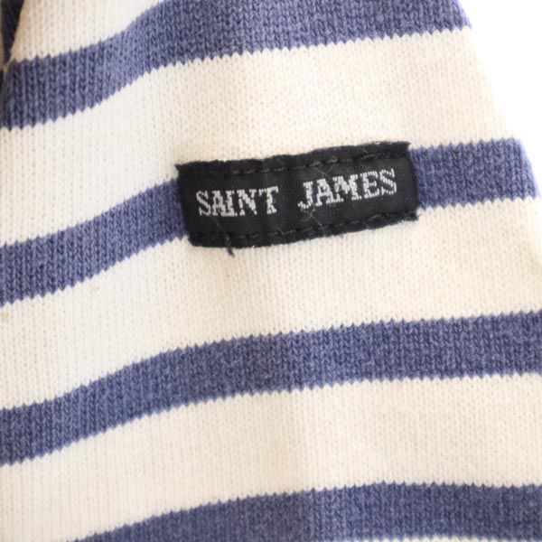 SAINT JAMES セントジェームス フランス製 ボーダー 長袖 Tシャツ 6anｓ ネイビー系 ロンT キッズ