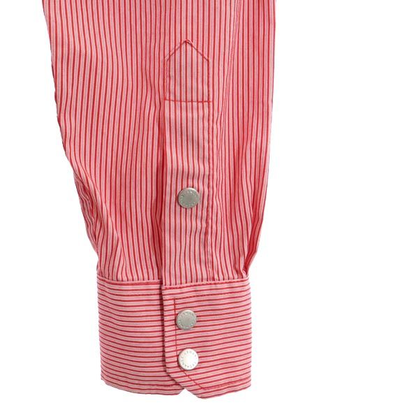 ARMANI EXCHANGE アルマーニエクスチェンジ ストライプ柄 長袖 シャツ XS レッド メンズ