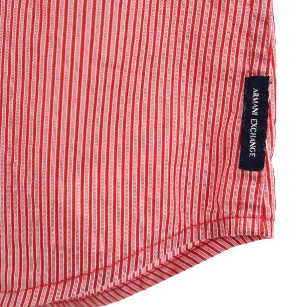 ARMANI EXCHANGE アルマーニエクスチェンジ ストライプ柄 長袖 シャツ XS レッド メンズ