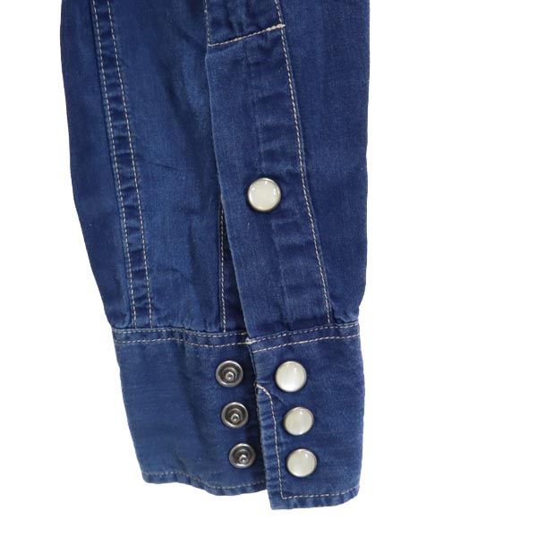 RRL ダブルアールエル ラルフローレン 長袖 ウエスタンシャツ XS ネイビー系 RALPH LAUREN メンズ