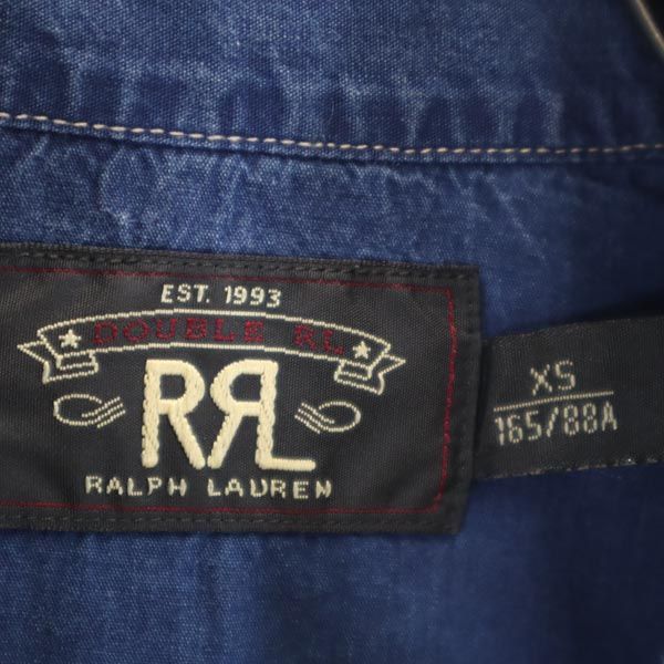 RRL ダブルアールエル ラルフローレン 長袖 ウエスタンシャツ XS ネイビー系 RALPH LAUREN メンズ