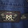 RRL ラルフローレン 長袖 ウエスタンシャツ XS ネイビー系 ダブルアールエル RALPH LAUREN メンズ