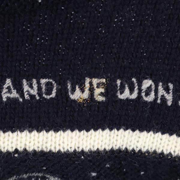 アイスバーグ イタリア製 ウールブレンド 長袖 セーター M ネイビー系 ICEBERG ニット メンズ