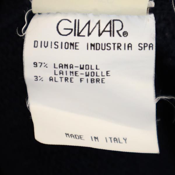 アイスバーグ イタリア製 ウールブレンド 長袖 セーター M ネイビー系 ICEBERG ニット メンズ