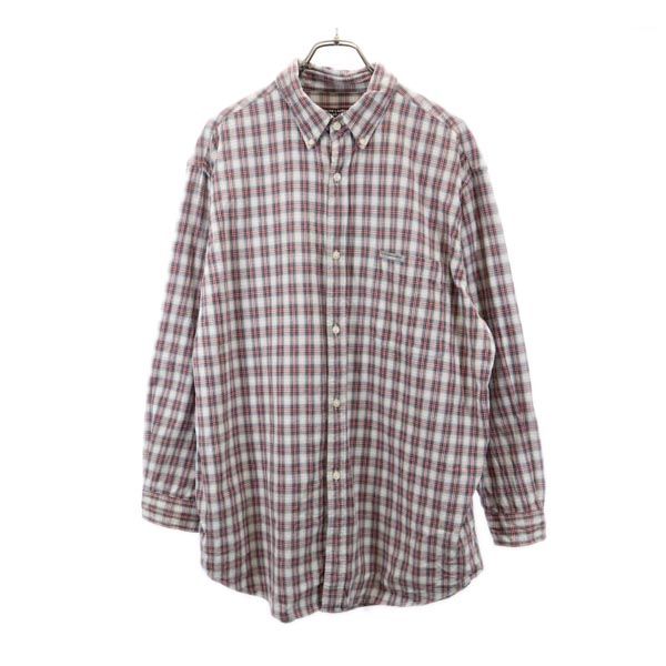 RRL ダブルアールエル チェック 長袖 ボタンダウンシャツ M グレー系 メンズ