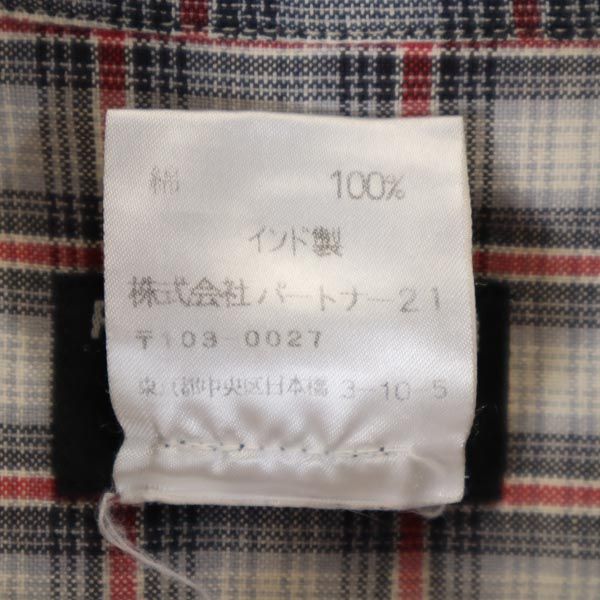 ラルフローレンジーンズ チェック 長袖 ボタンダウンシャツ M グレー系 RALPH LAUREN JEANS メンズ