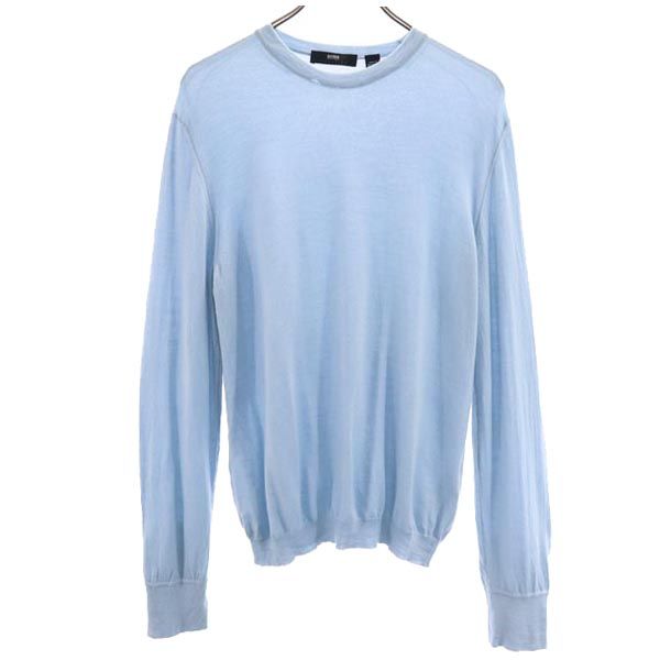 RRL ダブルアールエル イタリア製 カシミアブレンド 長袖 セーター 48 水色系 ニット メンズ