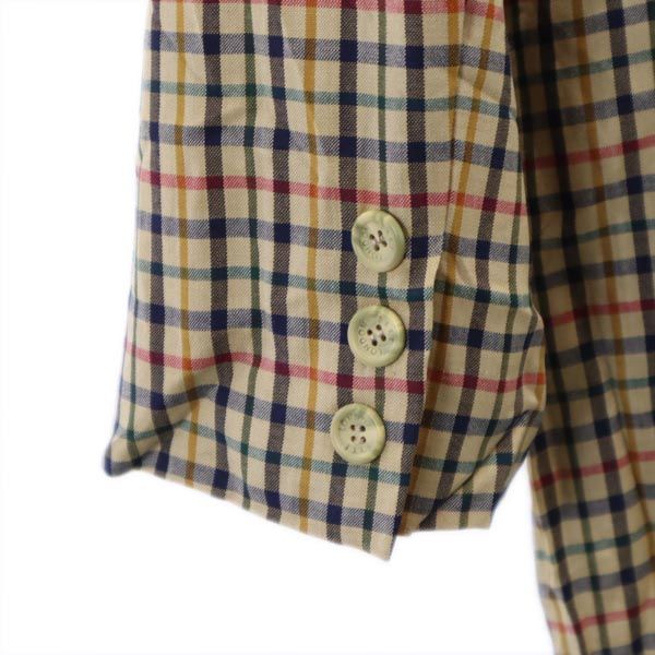 RRL ダブルアールエル 日本製 ウール チェック柄 テーラードジャケット 11AR ベージュ系 レディース