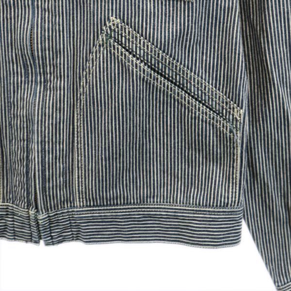 TRAVERSE トラバース 日本製 ヒッコリー ジャケット 3 ネイビー系 ジップ メンズ