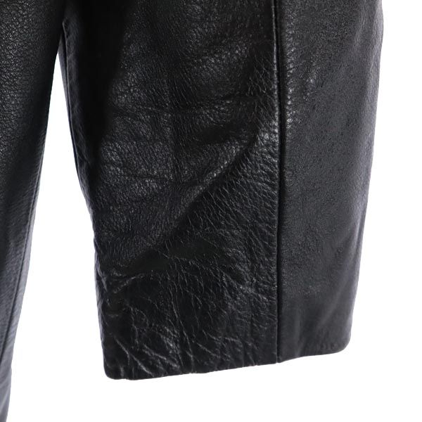 RRL ダブルアールエル 中綿 レザージャケット M ブラック 本革 本皮 レディース