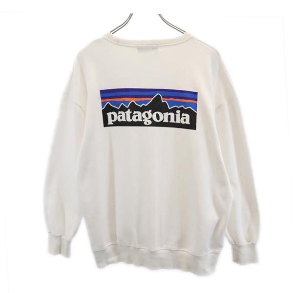 パタゴニア バックプリント 長袖 スウェット トレーナー ホワイト系 patagonia メンズ