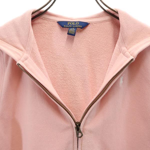 ポロラルフローレン 長袖 スウェット ジップパーカー L ピンク POLO RALPH LAUREN キッズ