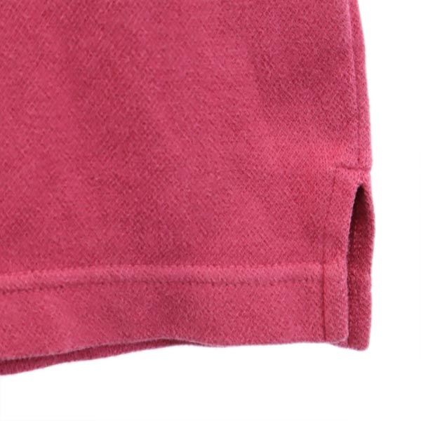 LACOSTE ラコステ 長袖 ポロシャツ 4 ピンク系 エルボーパッチ ロゴ刺_ メンズ