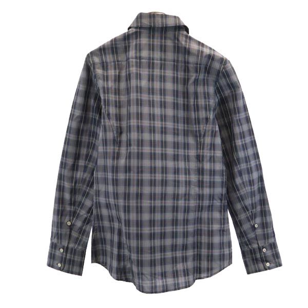 アーペーセー 日本製 チェック 長袖 シャツ 1 グレー系 A.P.C. メンズ