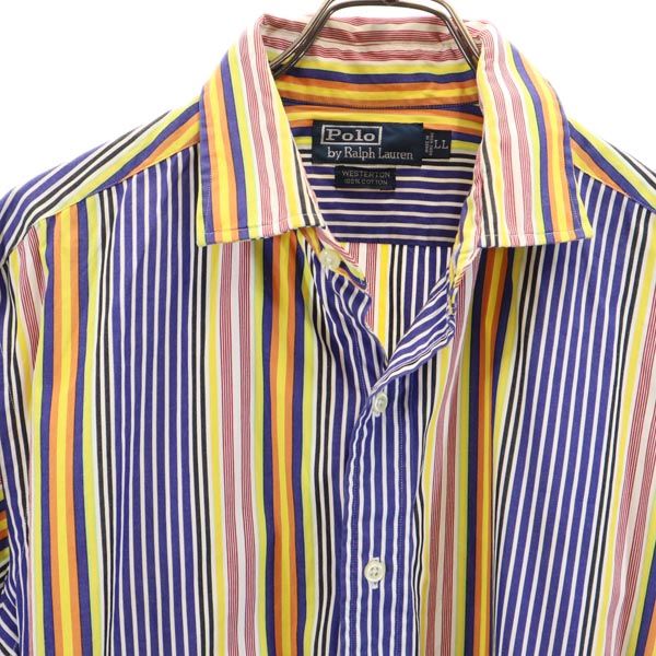 Polo by Ralph Lauren ポロバイラルフローレン ストライプ 長袖 シャツ LL メンズ
