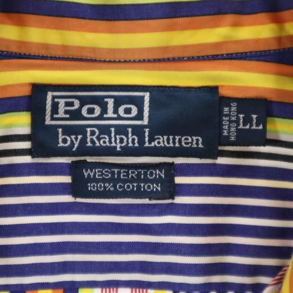 Polo by Ralph Lauren ポロバイラルフローレン ストライプ 長袖 シャツ LL メンズ