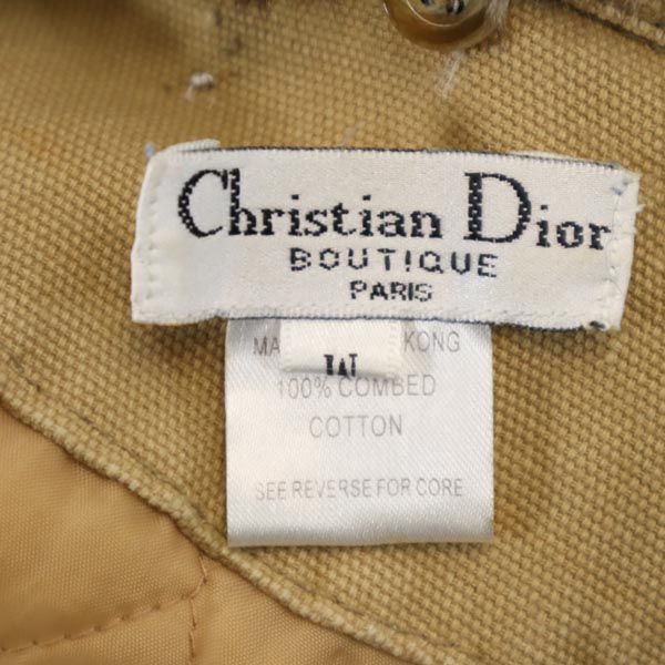 クリスチャンディオール デニムジャケット M ベージュ系 Christian Dior Gジャン ファー襟 レディース