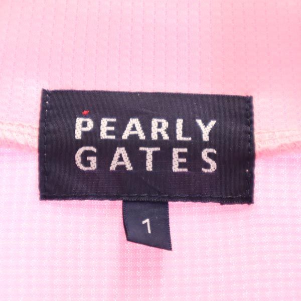 PEARLY GATES パーリーゲイツ ゴルフ 長袖 ジップジャケット 1 ピンク系 ブルゾン レディース