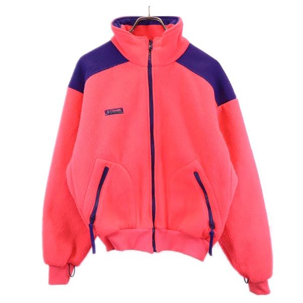 Columbia コロンビア 80s ヴィンテージ USA製 ライナー フリースジャケット M ピンク系 アウトドア メンズ