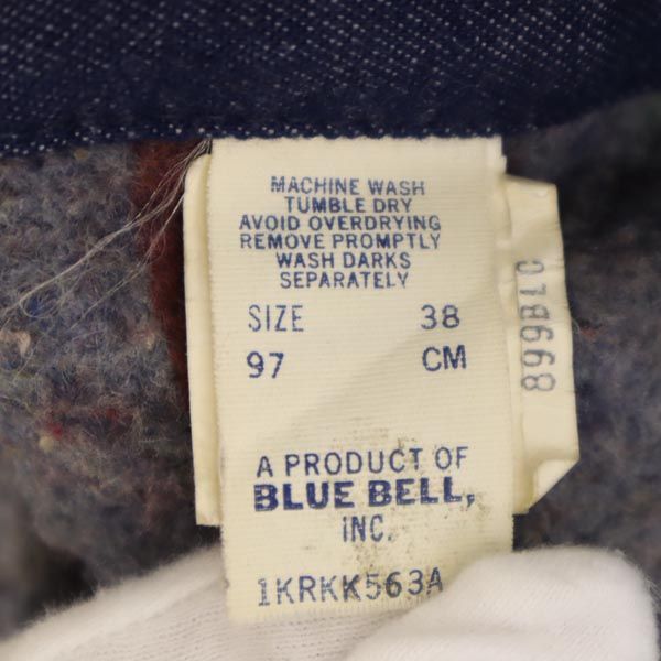 ブルーベル カバーオール デニムジャケット 38 インディゴ BLUE BELL 裏ブランケット メンズ
