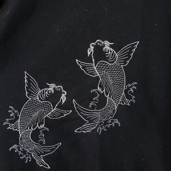 Sean John ショーンジョン 鯉刺繍 長袖 スウェット トレーナー XXL ブラック 和柄 ビッグサイズ メンズ
