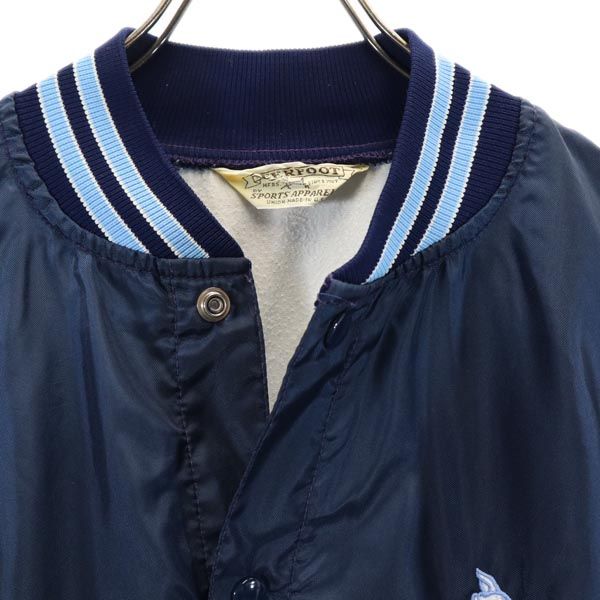 DEER FOOT 80s 90s オールド USA製 アノラックプルオーバー ジャケット XL ネイビー ベースボール メンズ