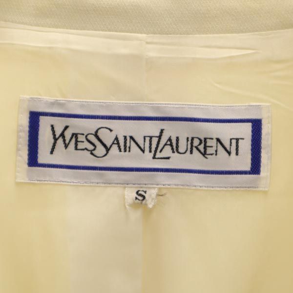 YVES SAINT LAURENT イヴサンローラン テーラードジャケット S アイボリー系 レディース