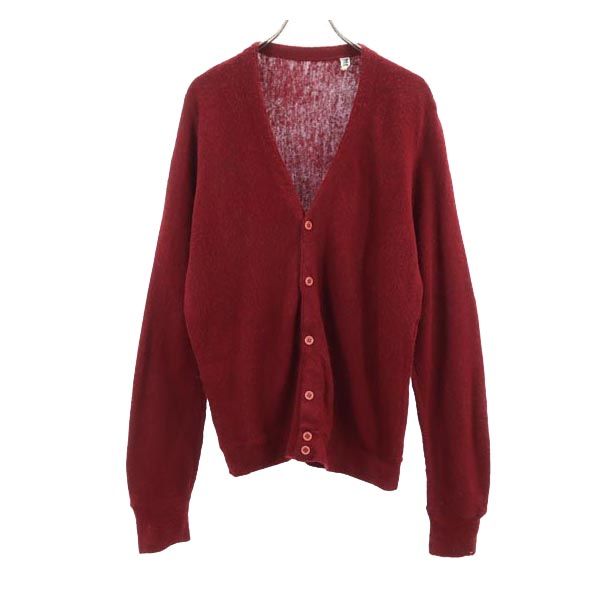 VINTAGE ヴィンテージ 70s 長袖 カーディガン レッド系 メンズ
