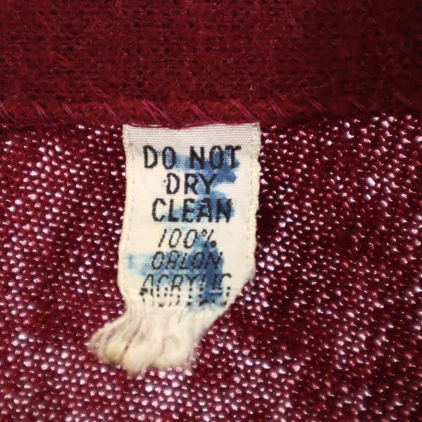 VINTAGE ヴィンテージ 70s 長袖 カーディガン レッド系 メンズ