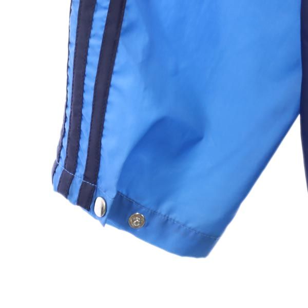 adidas アディダス 80s ヴィンテージ トレフォイルロゴ 3ライン ナイロンジャケット 36 ブルー系 マウンテンパーカー メンズ