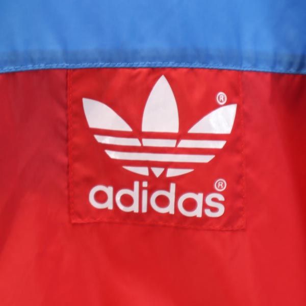 adidas アディダス 80s ヴィンテージ トレフォイルロゴ 3ライン ナイロンジャケット 36 ブルー系 マウンテンパーカー メンズ