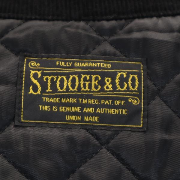 STOOGE&CO ストーギーアンドコー ミリタリージャケット S ブラック 裏キルティング メンズ