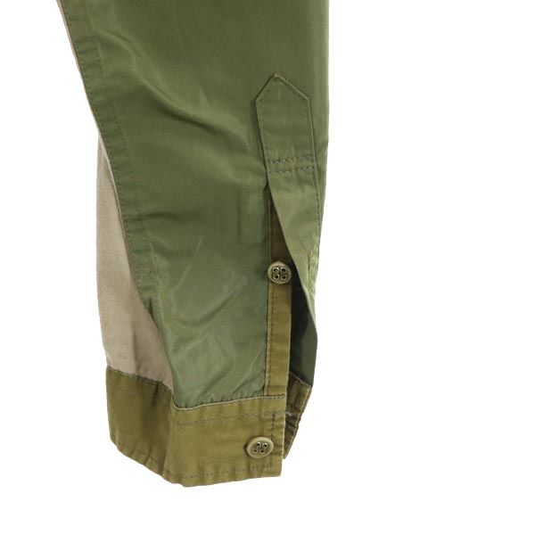 WHITE MOUNTAINEERING ホワイトマウンテニアリング 日本製 長袖 パッチワーク シャツ 1 カーキ系 メンズ