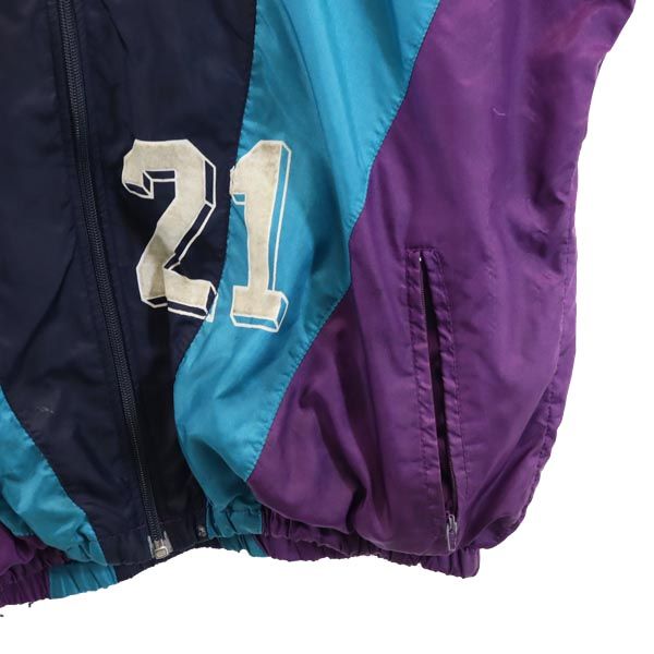 adidas アディダス 80s ヴィンテージ トレフォイルロゴ ウインド ジャケット XS ブルー系 メンズ