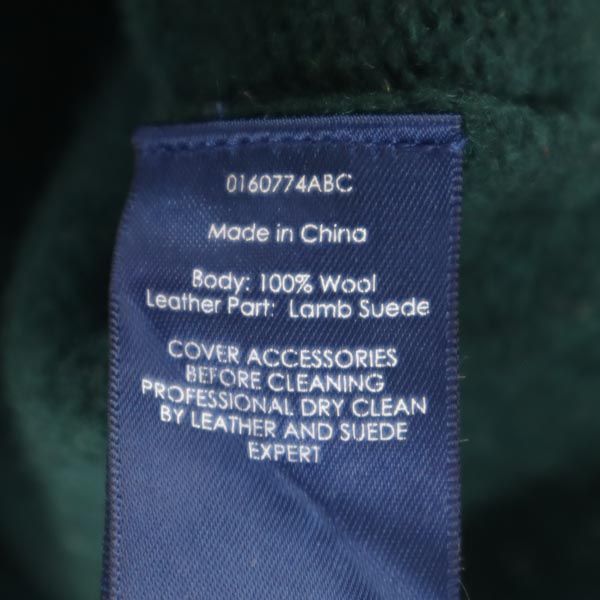 RALPH LAUREN RUGBY ラルフローレンラグビー 長袖 羊革パッチ ニット XS グリーン セーター メンズ