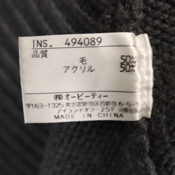 Calvin klein カルバンクライン ウールブレンド 長袖 Vネック ニット M グレー セーター メンズ
