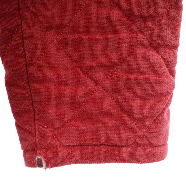 LAVENHAM ラベンハム リネンブレンド キルティングジャケット 36 レッド レディース