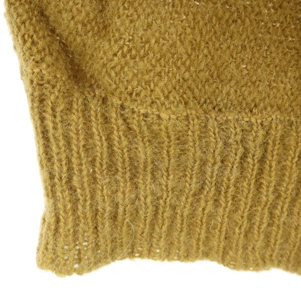 DAKS ダックス モヘヤブレンド 長袖 タートルネック ニット M マスタード セーター レディース