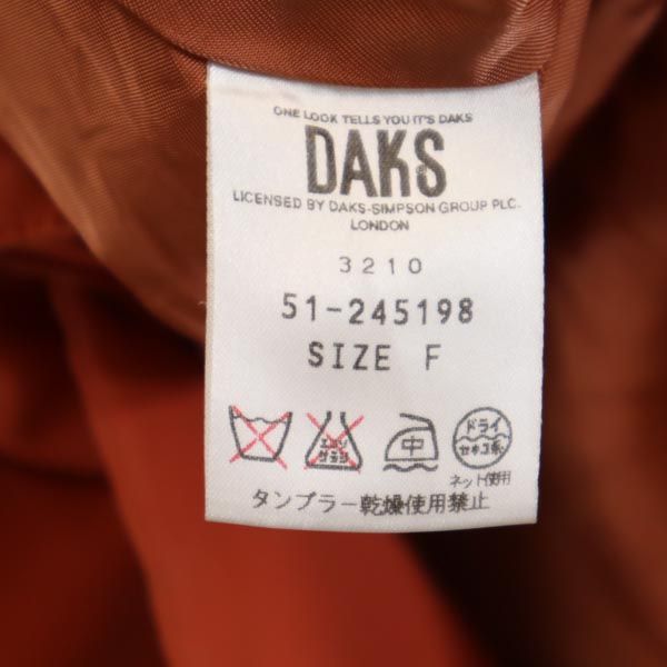 DAKS ダックス 日本製 ジャケット F テラコッタ 薄中綿入 レディース