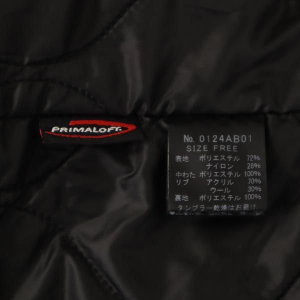 HYSTERIC ヒステリック 日本製 ジップジャケット F 黒 ミリタリージャケット 裏キルティング レディース