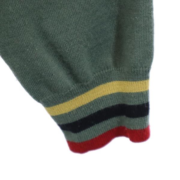 LACOSTE ラコステ ウールブレンド 長袖 Vネック ニット 3 グリーン系 セーター メンズ