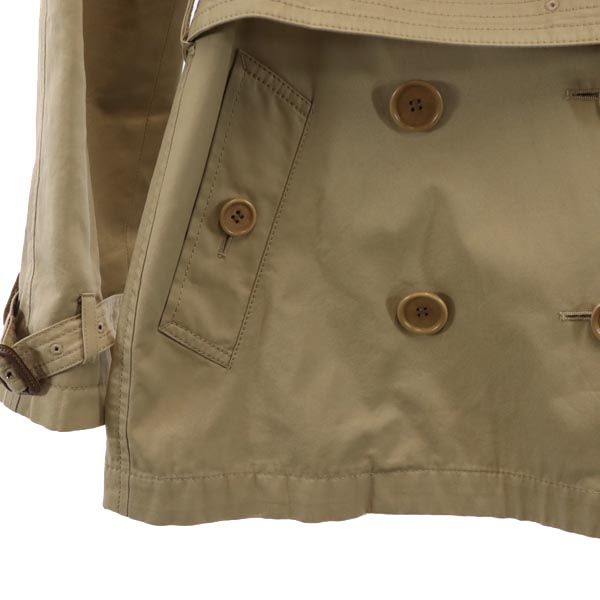 Paul Smith BLACK ポールスミス ブラック ショート丈 トレンチコート 40 ベージュ ウエストベルト レディース