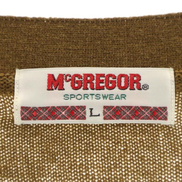 マックレガー 日本製 ウール 長袖 ニット カーディガン L ブラウン系 McGregor メンズ