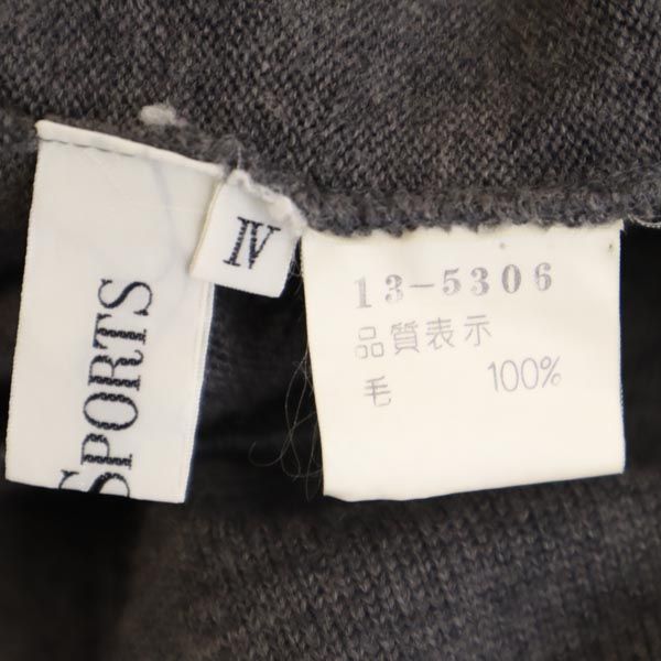 PIA SPORTS ピアスポーツ 日本製 ウール 長袖 タートルネック ニット 4 グレー系 セーター メンズ