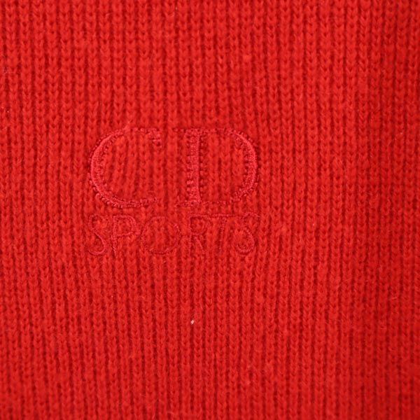 Christian Dior クリスチャンディオール ウール 長袖 ニット M レッド系 セーター メンズ