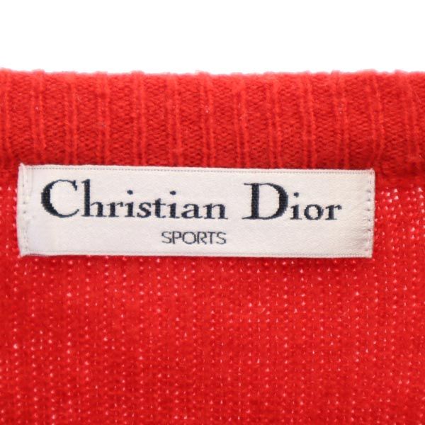 Christian Dior クリスチャンディオール ウール 長袖 ニット M レッド系 セーター メンズ